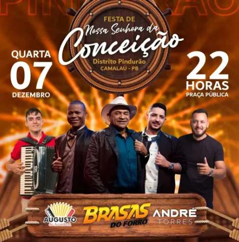 Prefeitura de Camalaú divulga programação da Festa de Nossa Senhora da Conceição no Distrito de Pindurão