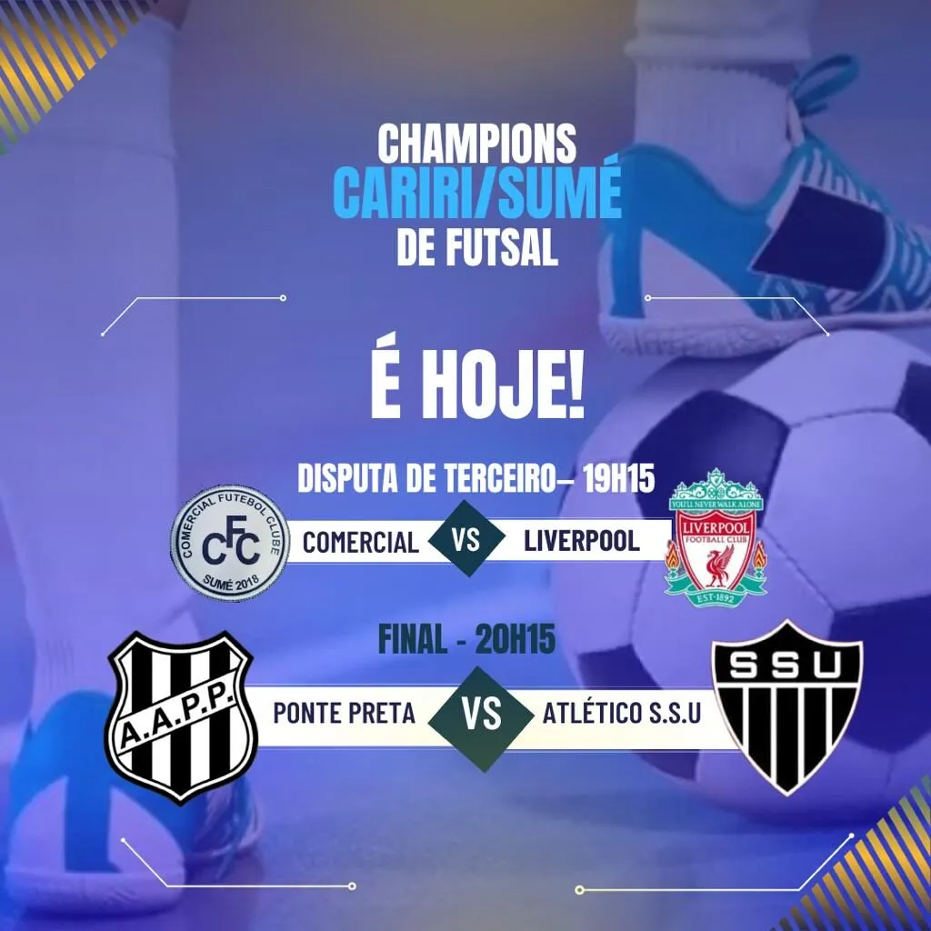 Final da Champions Cariri de Futsal acontece hoje em Sumé