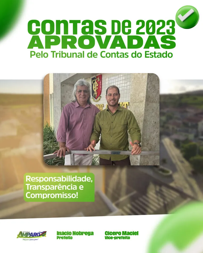 Prefeito Inácio Nóbrega tem contas de 2023 aprovadas pelo Tribunal de Contas do Estado