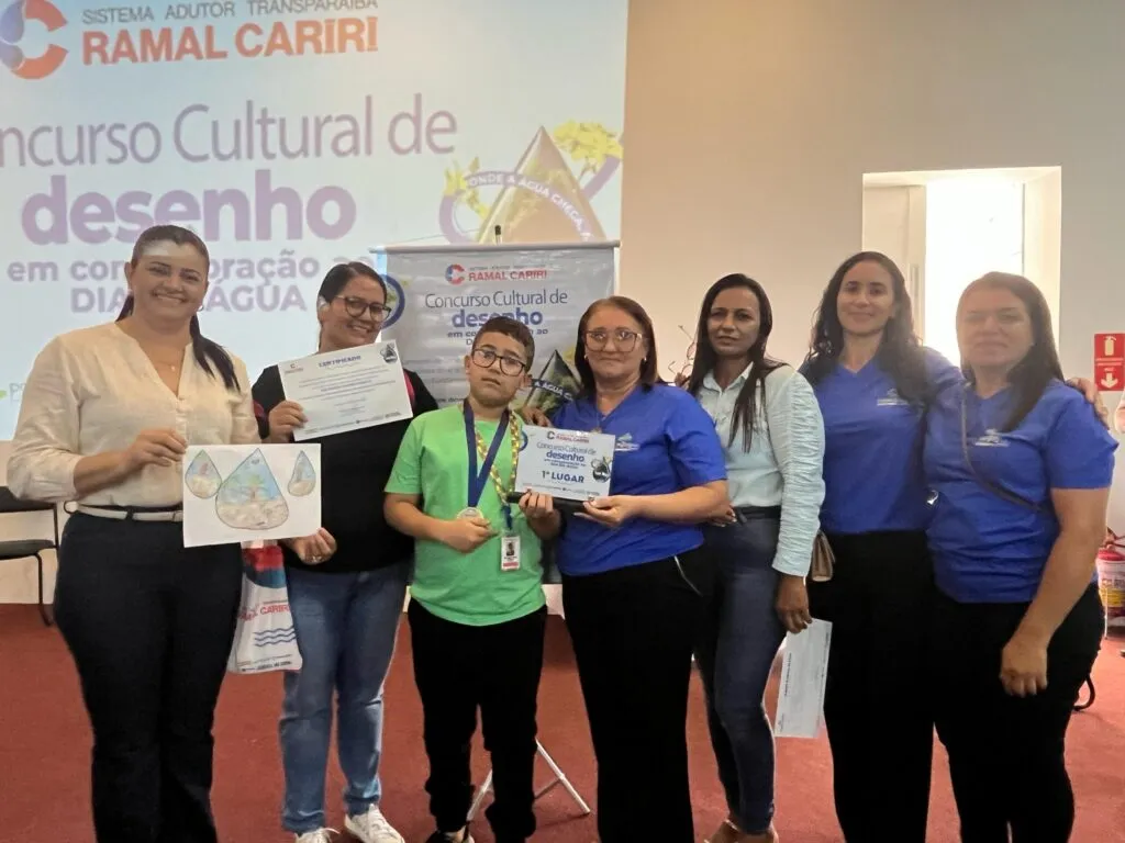 Jovem estudante de Amparo vence concurso Cultural de Desenho em comemoração ao Dia Mundial da Água promovido pela Cagepa