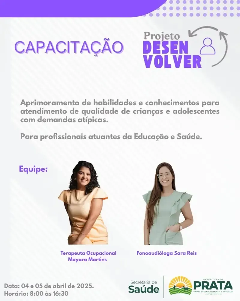 Prefeitura da Prata promove capacitação para profissionais da Educação e Saúde