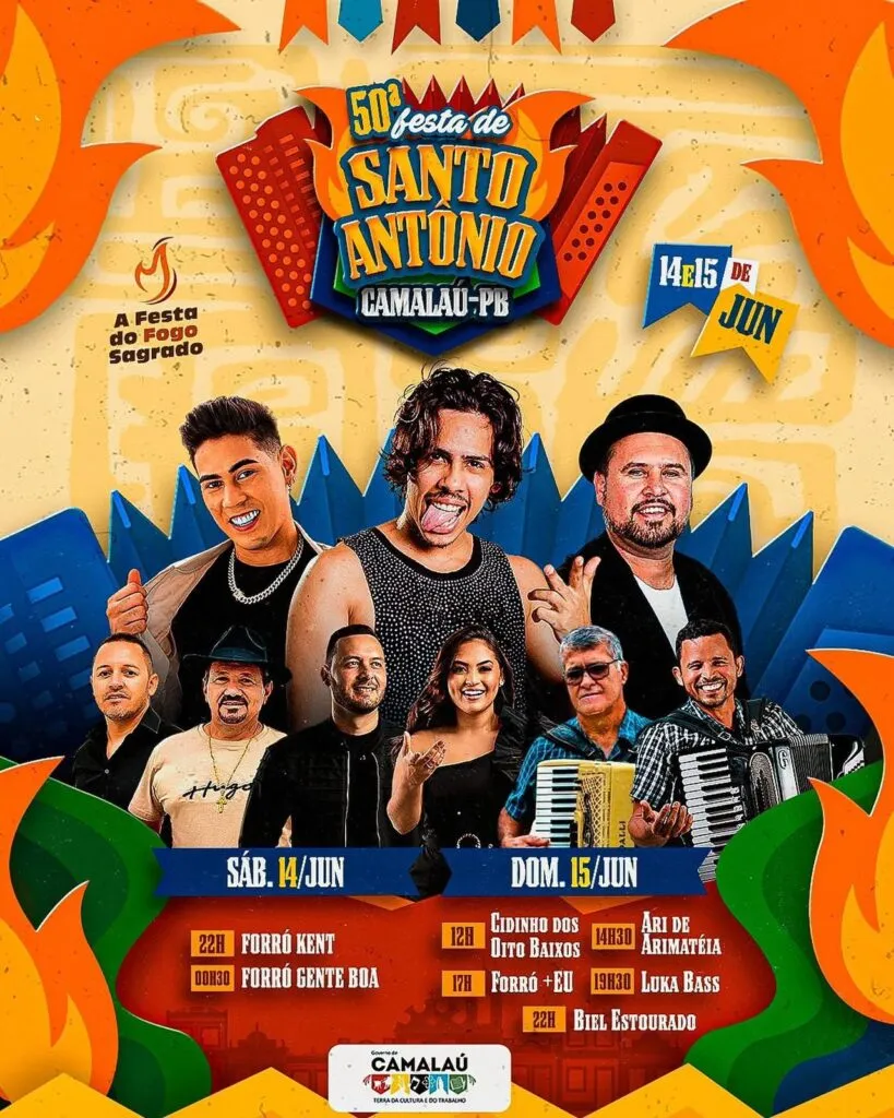 Prefeitura de Camalaú anuncia programação musical da 50ª Festa de Santo Antônio