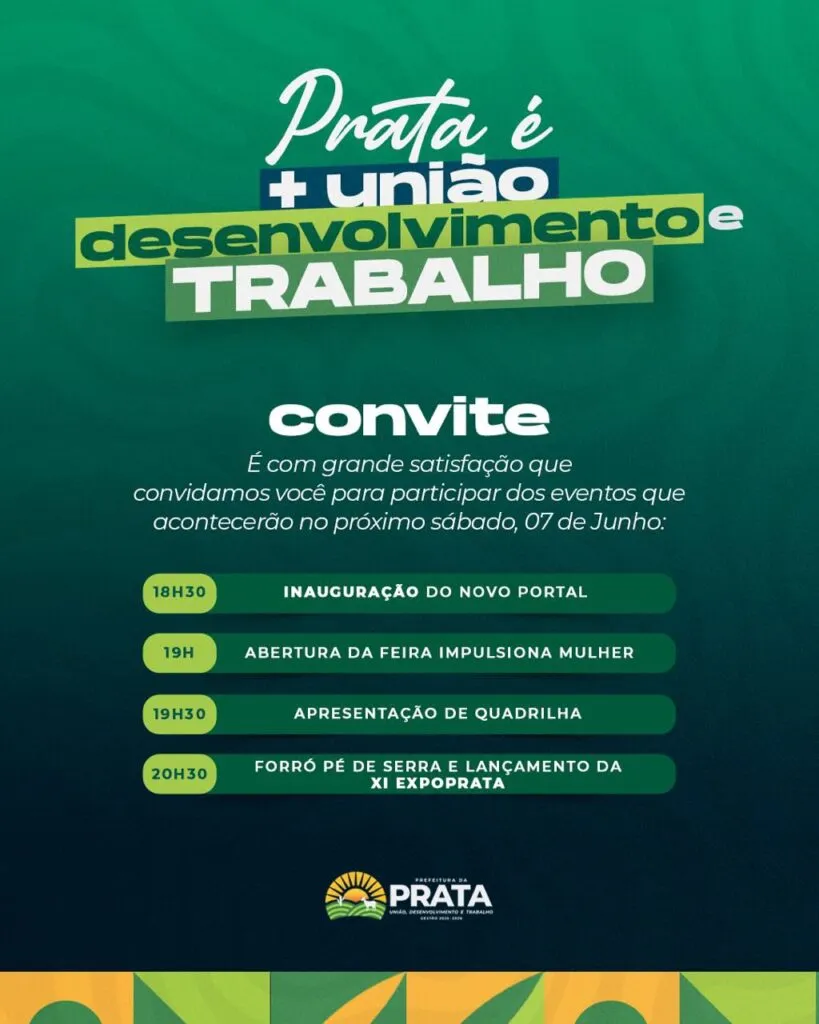 Prata se mobiliza em grande celebração com inauguração, feira e lançamento da XI EXPOPRATA