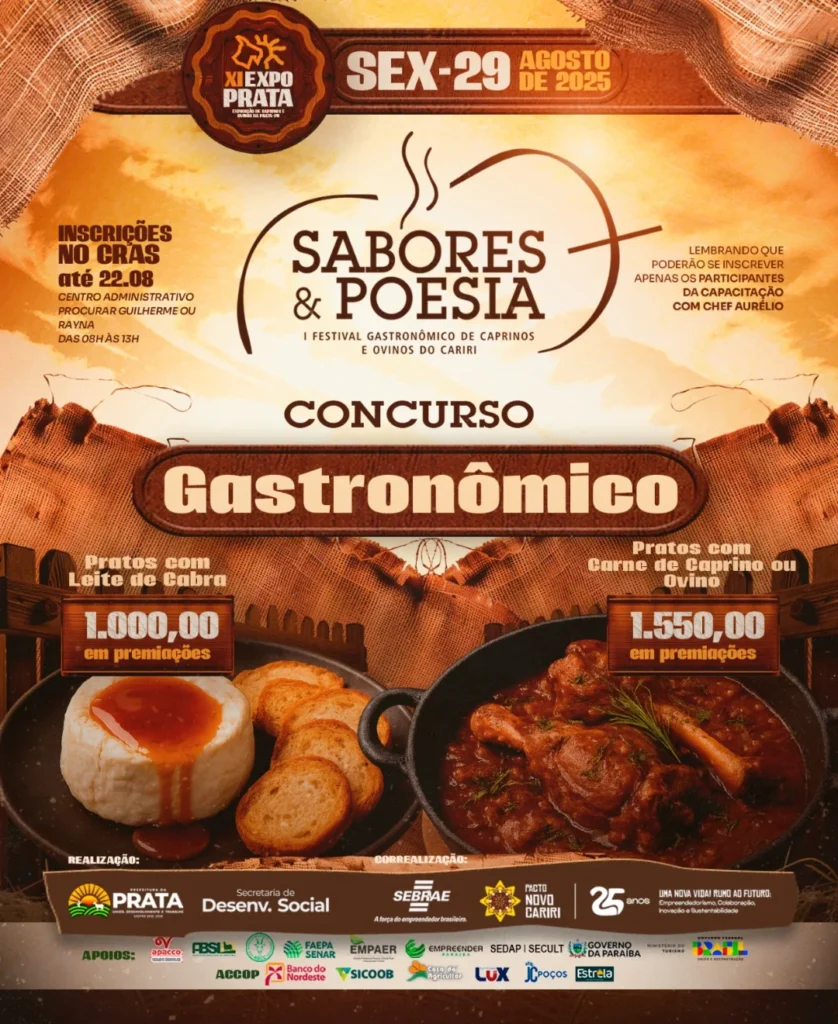 Inscrições abertas para o 5° concurso gastronômico da 11ª expoprata