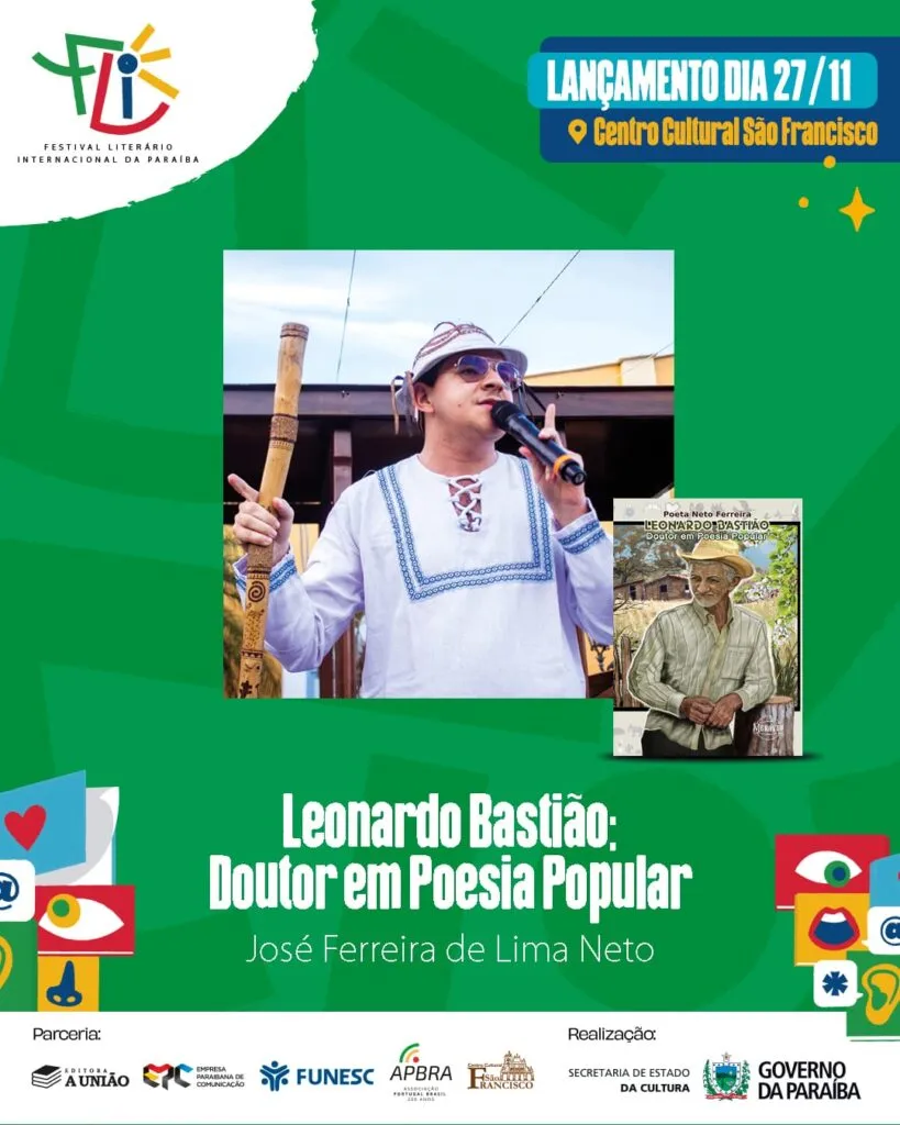 Poeta Neto Ferreira representará o Cariri na FLIPARAÍBA, em João Pessoa