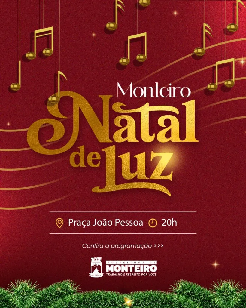 Natal Luz em Monteiro: Prefeitura inicia programação de eventos para reunir famílias monteirenses