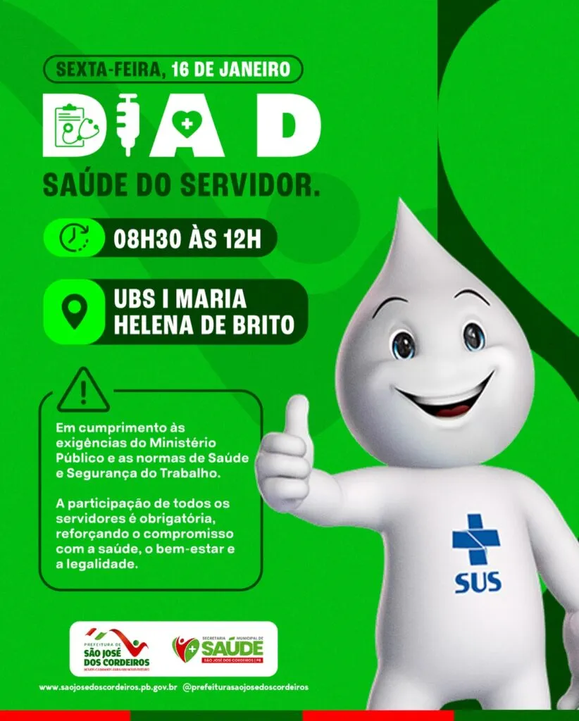 São José dos Cordeiros promove Dia D de Vacinação voltado aos servidores e prestadores de serviço