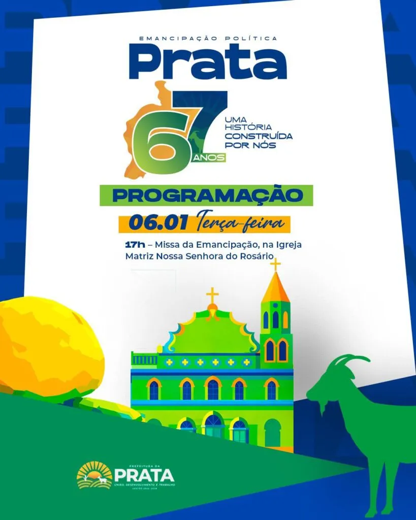 Prefeito Genivaldo Tembório anuncia programação oficial dos 67 anos de Emancipação Política de Prata