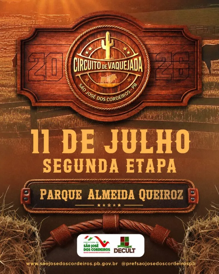 Prefeitura de São José dos Cordeiros realizará segunda etapa do Circuito Municipal de Vaquejada no próximo sábado