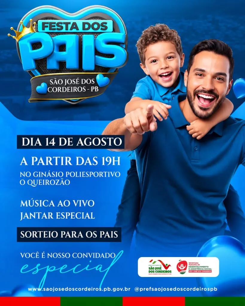 São José dos Cordeiros realiza tradicional Festa dos Pais nesta sexta-feira (14)